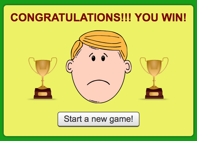 Sad winner